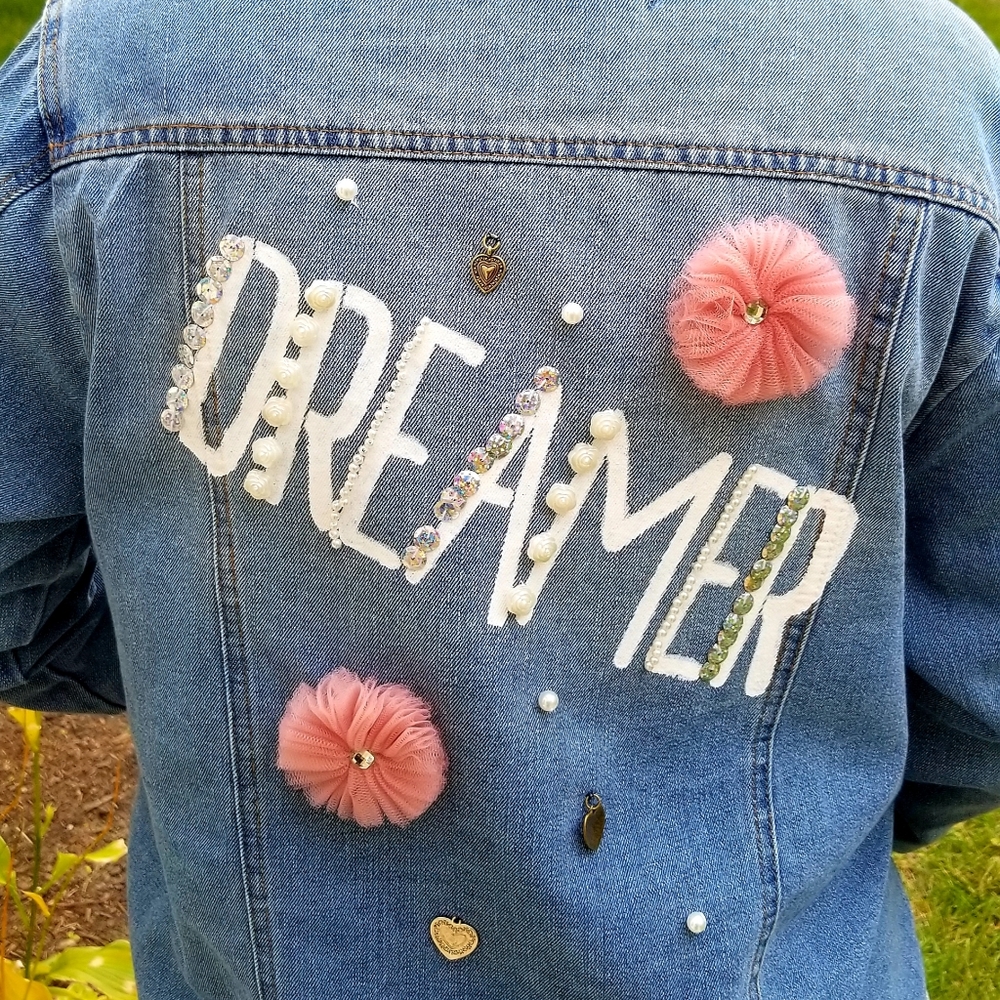 Denim jacket customized 2x